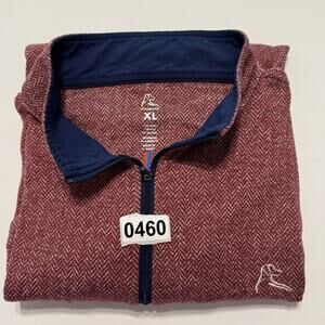 Rhoback Performance 1/4 Zip Pullover XL Men's Herringbone Red